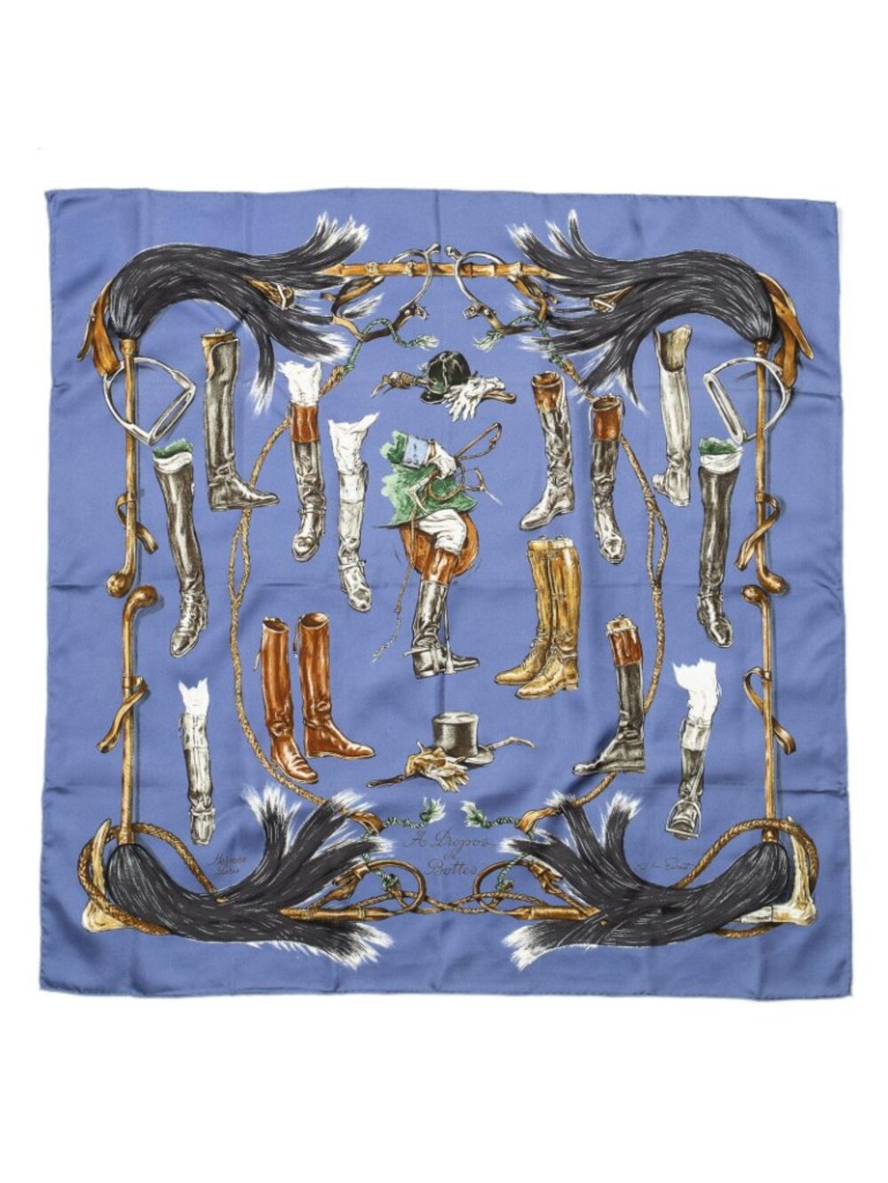 Hermes Scarf Blue - Picture 2 of 5